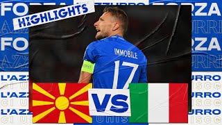 Highlights Macedonia del NordItalia 11  Qualificazioni EURO 2024 [upl. by Earazed]