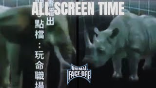 Animal FaceOff 2004  All Virtual Elephant and Rhinoceros Screen Time [upl. by Dyun388]