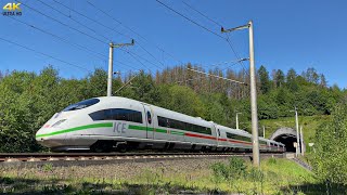 4k ICEs mit 300 kmh auf der Schnellfahrstrecke KölnFrankfurt [upl. by Neumann]