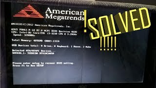 How to fix american megatrends errOr at boot American Megatrends Inc versão 108 [upl. by Aihsenor]