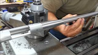 Receiver truing and Barrel threading with timing [upl. by Engenia502]