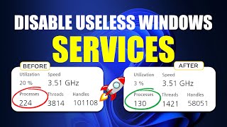 DISABLE these SERVICES for BETTER GAMING on Windows [upl. by Airtap248]