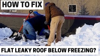 How to Fix a Leaky Roof during cold winter [upl. by Janos569]