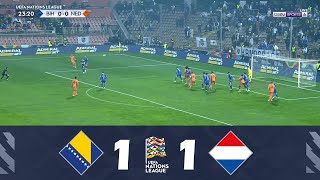 Bosnia amp Herzegovina vs Netherlands 11  UEFA Nations League 202425  Match Highlights [upl. by Eillib]