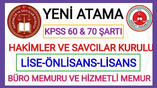 YENİ MEMUR ALIMI✅HAKİMLER VE SAVCILAR KURULU BÜRO MEMURU VE DESTEK PERSONELİ HİZMETLİ MEMURU ATAMASI [upl. by Ocir]