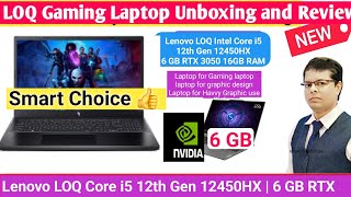 Lenovo LOQ Intel Core i5 12th Gen 12450HX  6 GB RTX 3050  Gaming laptop laptop for graphic design [upl. by Yanehs749]