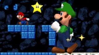 New Super Mario Bros DS  Mario Vs Luigi Mode 4 All Courses [upl. by Sukcirdor]