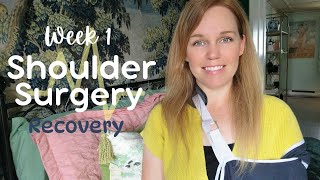 Recovering From Shoulder Surgery  Living Alone  Calcific Tendonitis  First Week [upl. by Tilda807]