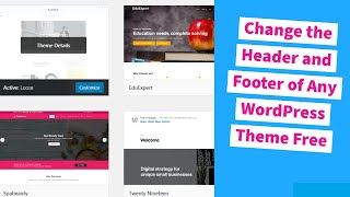 Custom Header and Footer  Change Any Themes Default Header amp Footer [upl. by Waldemar]