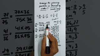 Ascending order  Arranging fraction into ascending order fractions [upl. by Naeerb]