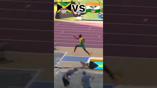 Jamaica🇯🇲vsIndia🇮🇳competition 💪😈shorts longjump competition indiavsjamaica powerofindia [upl. by Yrruc515]