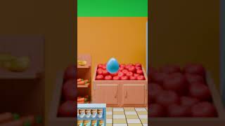 Humpty Dumpty Grocery Store Egg Chase  shorts cocomelon dance song [upl. by Agni469]