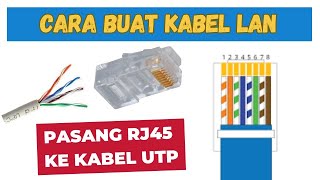 Cara buat kabel LAN  Pasang RJ45 ke Kabel UTP [upl. by Ramonda]