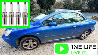 Peugeot 307 How To Change Spark Plugs Anti Pollution Fault Code P1366 P1340 Fix [upl. by Alihs]