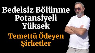 Bedelsiz Bölünme Potansiyeli Yüksek Temettü Ödeyen Hisseler [upl. by Hanimay]