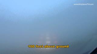 Airbus A320 autoland ILS CAT III RVR 300 very low visibility landing [upl. by Callas226]