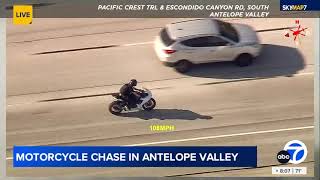 Motorcycle chase in Santa Clarita [upl. by Trahurn]