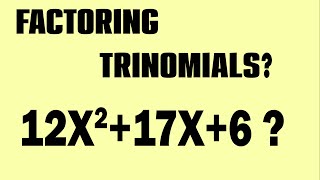 Maths trick for factoring trinomials [upl. by Savvas141]