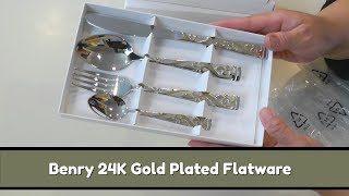 Benry 24k Gold Plated Silverware Flatware  Tablescape Table Decor  Amy Learns to Cook [upl. by Tolliver345]