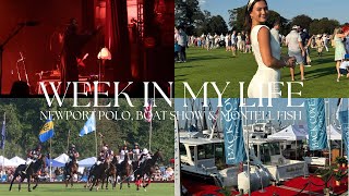 week in my life  newport polo boat show amp montell fish [upl. by Atikehs333]