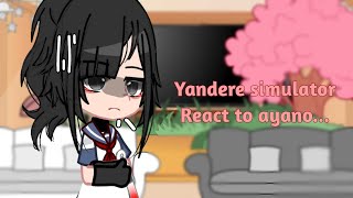 Yandere simulator react to ayano blood\Yandere [upl. by Yrrab]