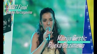 eurovision 2007 Bosnia Herzegovina 🇧🇦 Marija Sestic  Rijeka Bezimena ᴴᴰ [upl. by Rockwell]