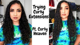 Trying Curly Hair Extensions for the first time ft Curly Heaven  KissedByKen [upl. by Sall]