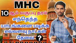 Madras High court 10th syllabus 2024 in tamil  MHC  government madrashighcourtexam [upl. by Xilef429]