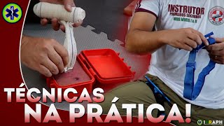 Controle de Hemorragia a nível de Primeiros Socorros  O que fazer Aula prática [upl. by Auqinehs]