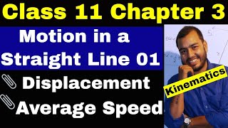 Class 11 Physics Chapt 03  KINEMATICS  Motion in a Straight Line 01 Introduction  Average Speed [upl. by Chernow]