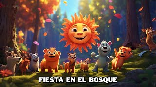 Fiesta en el Bosque Canciones infantiles de DescobrindocomTioJVideos 34 [upl. by Burger]