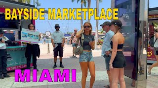 Bayside Marketplace in Miami 4K Walking Tour  Explore Miami [upl. by Mourant]