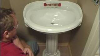 How to Install a Pedestal Sink  How to Level a Sink for Installation [upl. by Coy436]