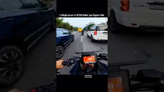 150k views 2 Kawasaki Ninja zx10r vs KTM hyper ride with traffic bikes ytshorts shorts viralvideo [upl. by Zel]