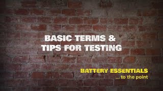 VARTA Batteries  Basic Terms and Testing Tips [upl. by Janella]