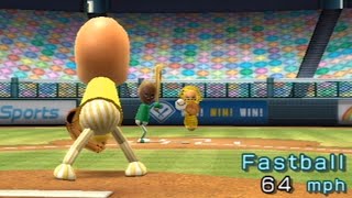 can i win only throwing 64 mph fastballs down the middle on wii sports baseball [upl. by Rissa903]