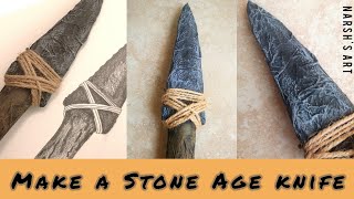 Make a Stone Age knife with cardboard [upl. by Ovid]