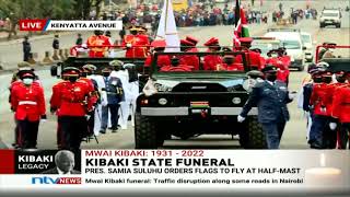 Full video Funeral procession of the late Mwai Kibaki from State House to Nyayo stadium [upl. by Sheryl]