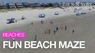 Explore These Beach Mazes Created In Sunset Beach NC [upl. by Publus]