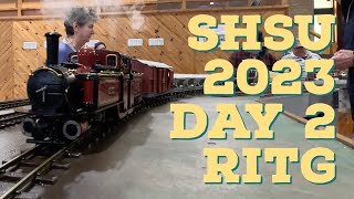 Southern Highlands Steam Up 2023 – Day 2 – Rails in the Garden Layout – 16mm Live Steam Railway [upl. by Dode592]