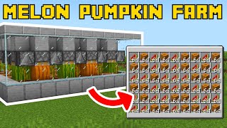 EASY MELON amp PUMPKIN FARM in Minecraft 121  Bedrock amp Java Edition Tutorial [upl. by Annahaj]