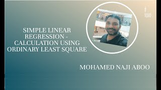 Simple Linear Regression  Coefficient Calculation Using Ordinary Least Square  OLS [upl. by Sami857]