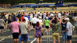 Seafair 2017 Blue Angels Diamond takeoff [upl. by Sadira479]