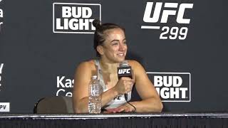 Maycee Barber Breaks Down UFC 299 Win Wants Alexa Grasso Rematch [upl. by Azaleah463]