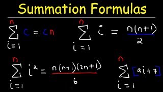 Summation Formulas and Sigma Notation  Calculus [upl. by Adnamor]