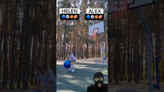 Challenge with different types of balls into the basketfootballbasketballrugby balloon shots [upl. by Down946]