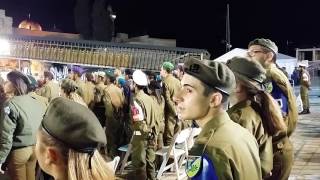 Hatikvah at the Kotel Memorial day 2016 [upl. by Beret]