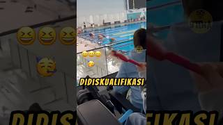 Bocil Ga Sadar Sudah MenDISKUALIFIKASI Atlit❗🤭😂 videoviral lucu renang [upl. by Annasor937]