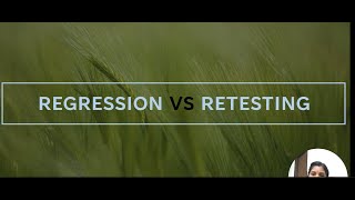 Regression vs Retesting  When we have to perform Retesting and when regression testing [upl. by Lesirg887]