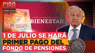 Primer pago del Fondo de Pensiones se hará el 1 de julio López Obrador  Ciro Gómez Leyva [upl. by Ecnerrot]